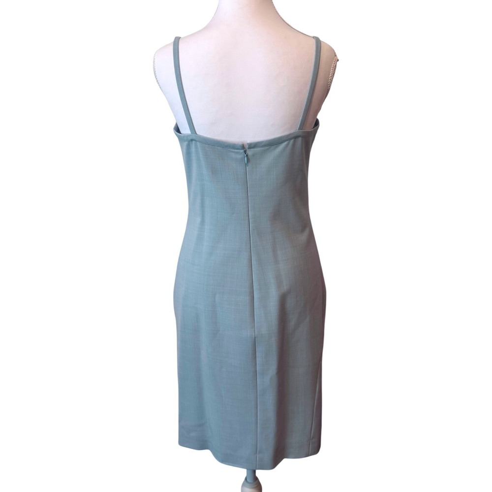 Vintage BCBG Max Azria Light Blue Wool‎ Blend Sheath …